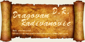 Dragovan Radivanović vizit kartica